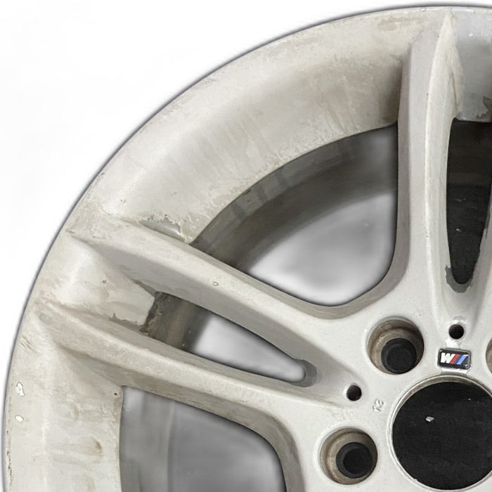 18" BMW 128i 08-13 18x8.5 alloy rear 5 spoke open spoke bowed spoke silver finish Original OEM Wheel Rim