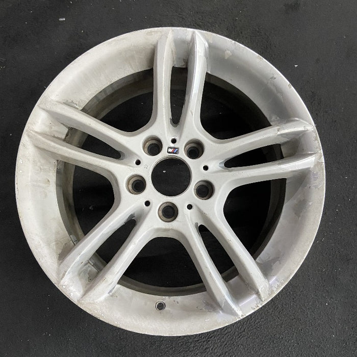 18" BMW 128i 08-13 18x8.5 alloy rear 5 spoke open spoke bowed spoke silver finish Original OEM Wheel Rim