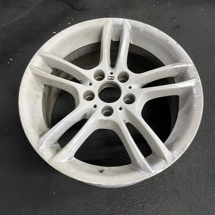 18" BMW 128i 08-13 18x8.5 alloy rear 5 spoke open spoke bowed spoke silver finish Original OEM Wheel Rim