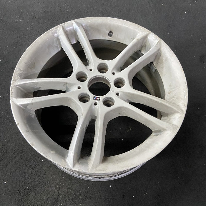 18" BMW 128i 08-13 18x8.5 alloy rear 5 spoke open spoke bowed spoke silver finish Original OEM Wheel Rim