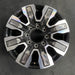 20" SIERRA 2500 PICKUP 24 20x8.5 8 spoke raised spoke machined with black - Front View