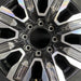 20" SIERRA 2500 PICKUP 24 20x8.5 8 spoke raised spoke machined with black - Angle View