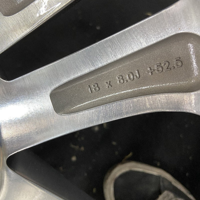 18" EDGE 15-18 18x8 aluminum TPMS 10 spoke 5 split spoke polished Original OEM Wheel Rim