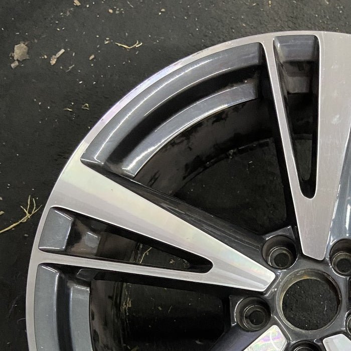 19" RS3 17-20 19x8 alloy 5 split spoke machined black pockets Original OEM - Side Profile