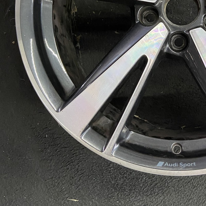 19" RS3 17-20 19x8 alloy 5 split spoke machined black pockets Original OEM - Additional View