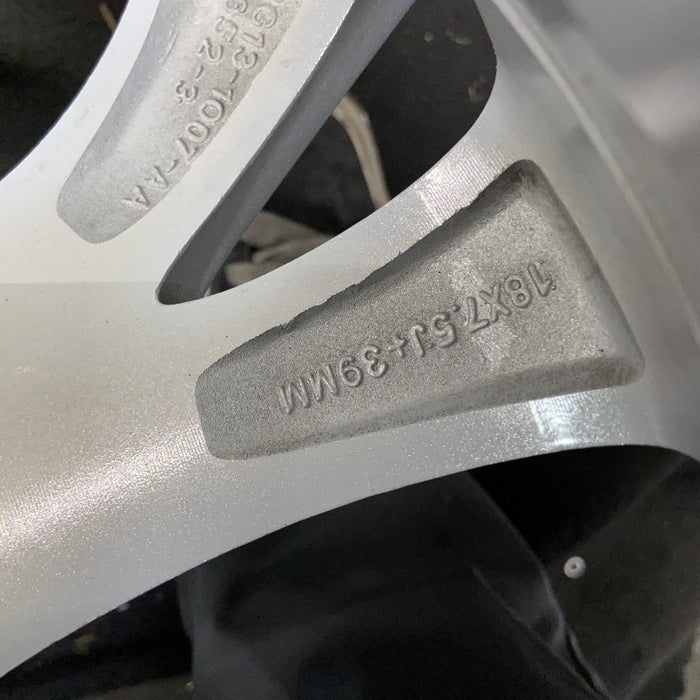 18" TAURUS 10-12 18x7.5 aluminum TPMS 10 spoke silver Original OEM Wheel Rim