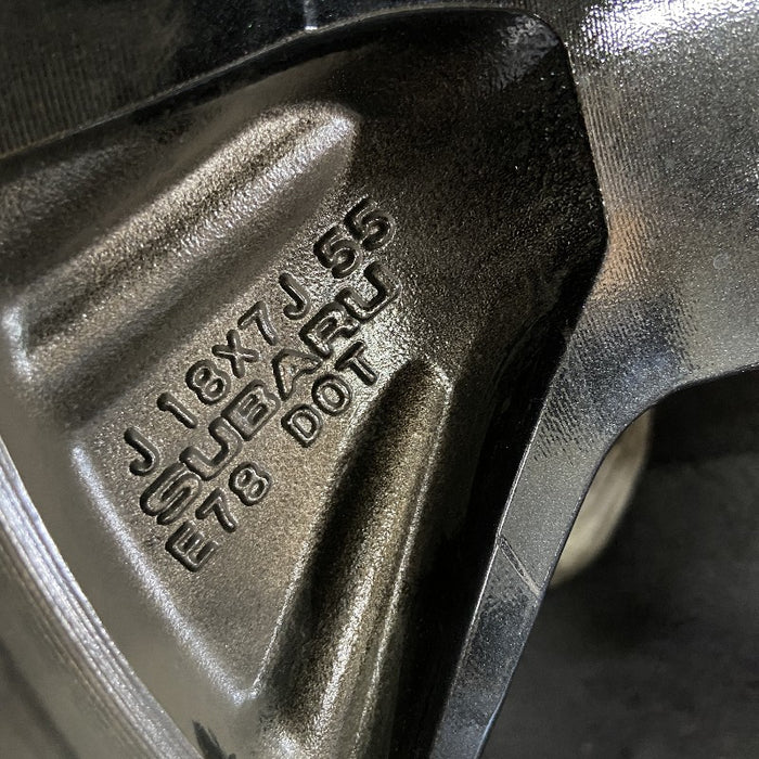 18" XV CROSSTREK 24 18x7 alloy angled spoke dark gray Original OEM Wheel Rim