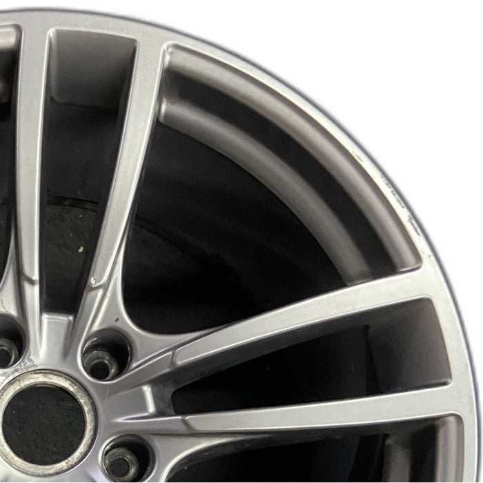21" PORSCHE CAYENNE 19-22 21x11 5 double spoke platinum Original OEM Wheel Rim - Side Profile