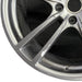 21" PORSCHE CAYENNE 19-22 21x11 5 double spoke platinum Original OEM Wheel Rim - Back View