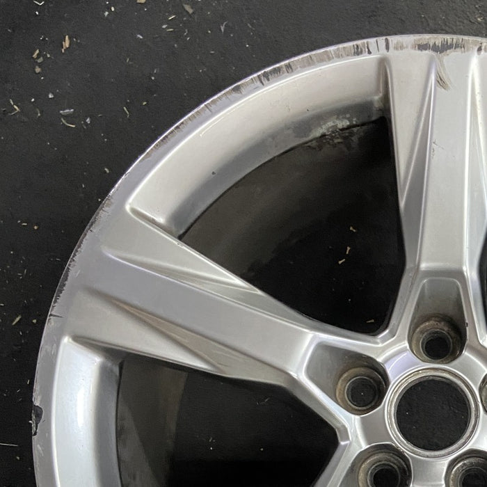20" CAMARO 16-17 20x9.5 5 solid spoke silver Original OEM Wheel Rim - Side Profile