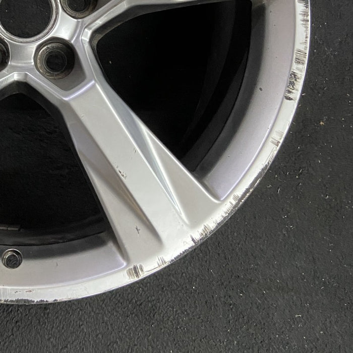 20" CAMARO 16-17 20x9.5 5 solid spoke silver Original OEM Wheel Rim - Back View