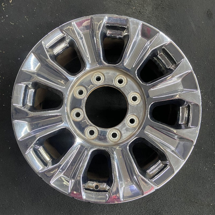 18" FORD F250SD PICKUP 17 18x8 TPMS aluminum 8 spoke chrome indented spokes Original OEM Wheel Rim