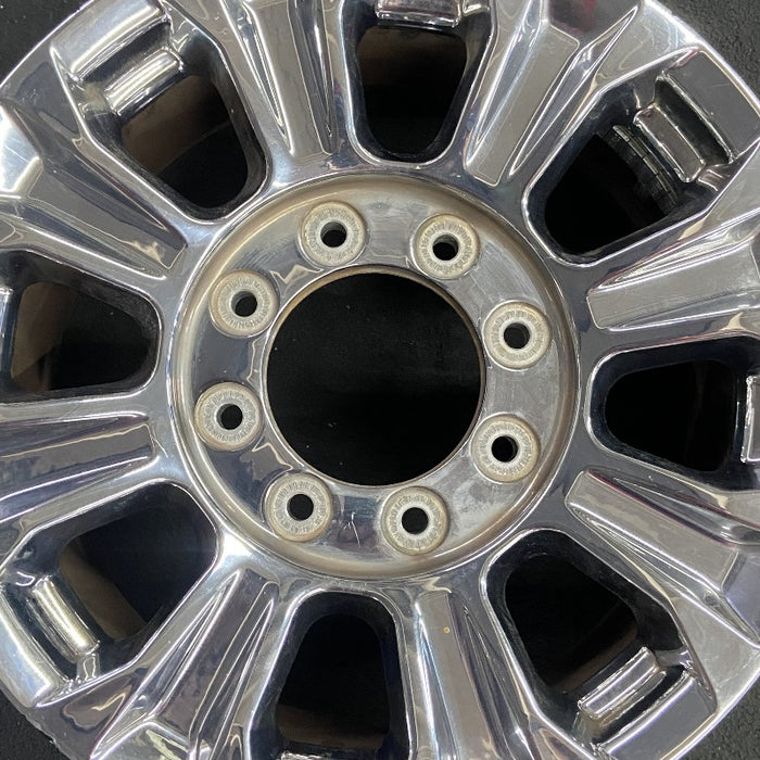 18" FORD F250SD PICKUP 17 18x8 TPMS aluminum 8 spoke chrome indented spokes Original OEM Wheel Rim
