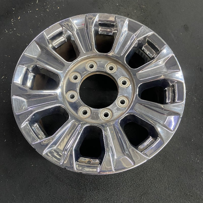 18" FORD F250SD PICKUP 17 18x8 TPMS aluminum 8 spoke chrome indented spokes Original OEM Wheel Rim