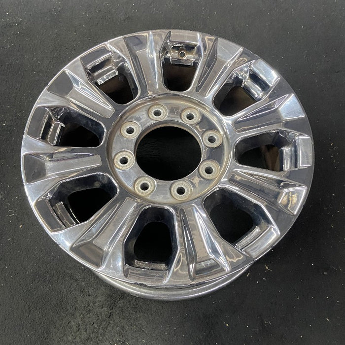 18" FORD F250SD PICKUP 17 18x8 TPMS aluminum 8 spoke chrome indented spokes Original OEM Wheel Rim