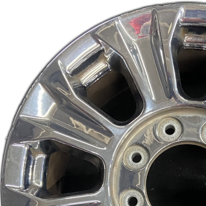 18" FORD F250SD PICKUP 17 18x8 TPMS aluminum 8 spoke chrome indented spokes Original OEM Wheel Rim