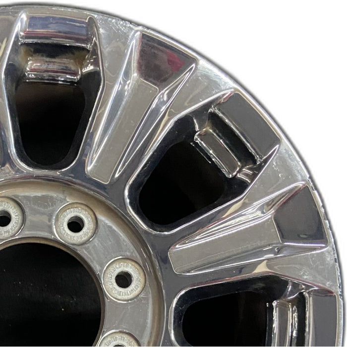 18" FORD F250SD PICKUP 17 18x8 TPMS aluminum 8 spoke chrome indented spokes Original OEM Wheel Rim