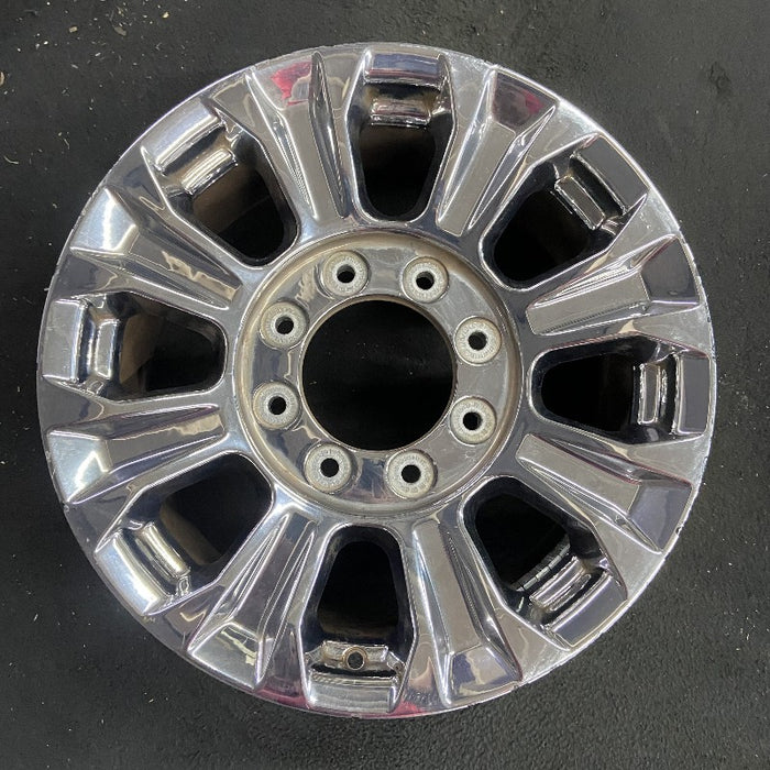18" FORD F250SD PICKUP 17 18x8 TPMS aluminum 8 spoke chrome indented spokes Original OEM Wheel Rim