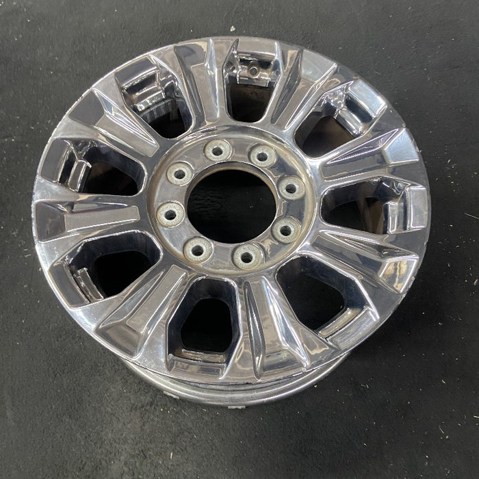 18" FORD F250SD PICKUP 17 18x8 TPMS aluminum 8 spoke chrome indented spokes Original OEM Wheel Rim