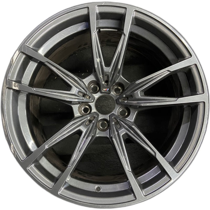 18" BMW M3 21-24 18x9.5 5 V spoke Original OEM Wheel Rim - Front View