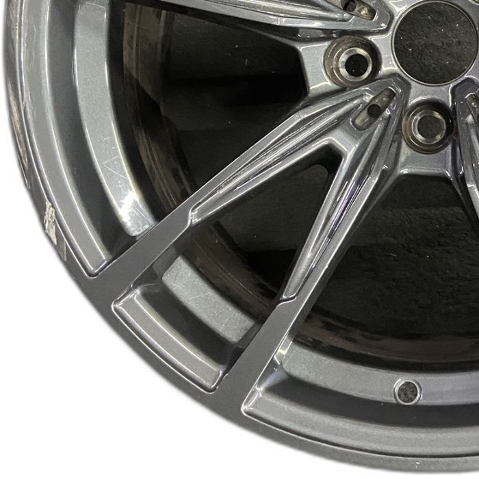 18" BMW M3 21-24 18x9.5 5 V spoke Original OEM Wheel Rim - Back View