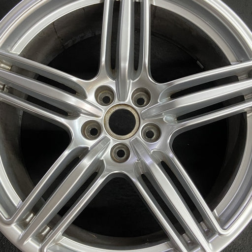 19" PORSCHE MACAN 15-18 19x9 5 triple spoke Original OEM Wheel Rim - Angle View