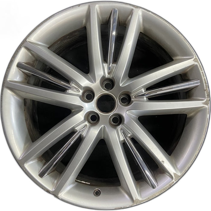 20" XK 09 20x8.5 5 tri-spoke chrome accents dark gray Original OEM Wheel Rim