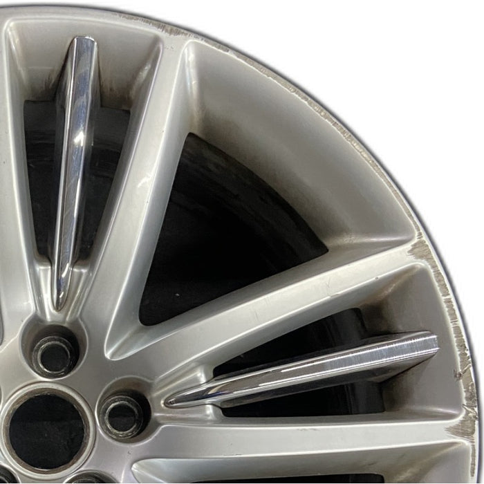 20" XK 09 20x8.5 5 tri-spoke chrome accents dark gray Original OEM Wheel Rim