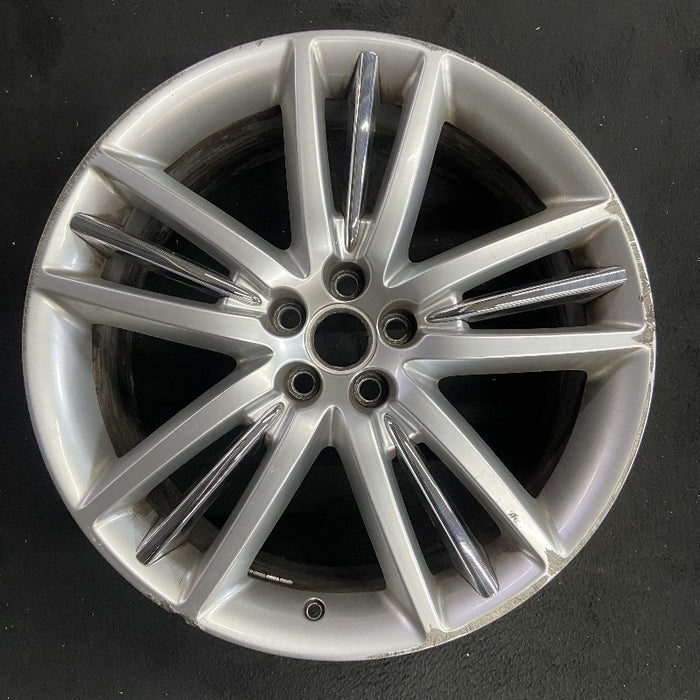 20" XK 09 20x8.5 5 tri-spoke chrome accents dark gray Original OEM Wheel Rim