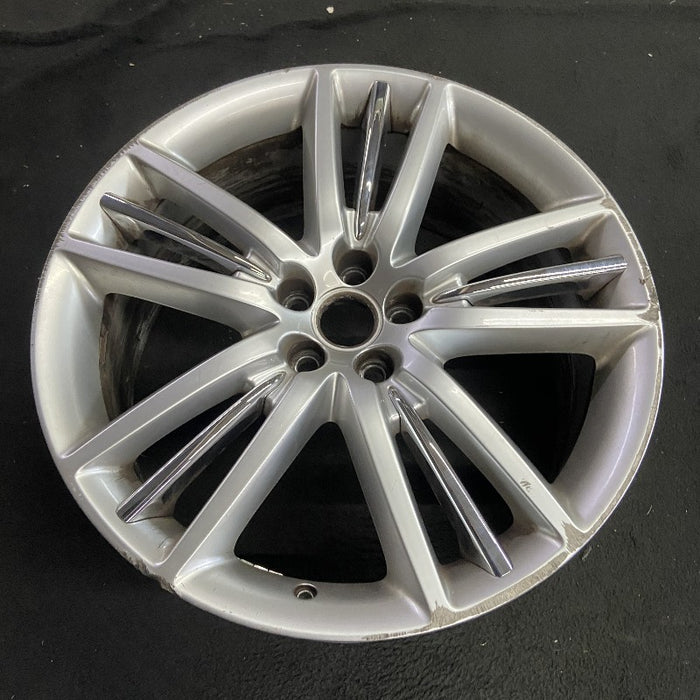 20" XK 09 20x8.5 5 tri-spoke chrome accents dark gray Original OEM Wheel Rim