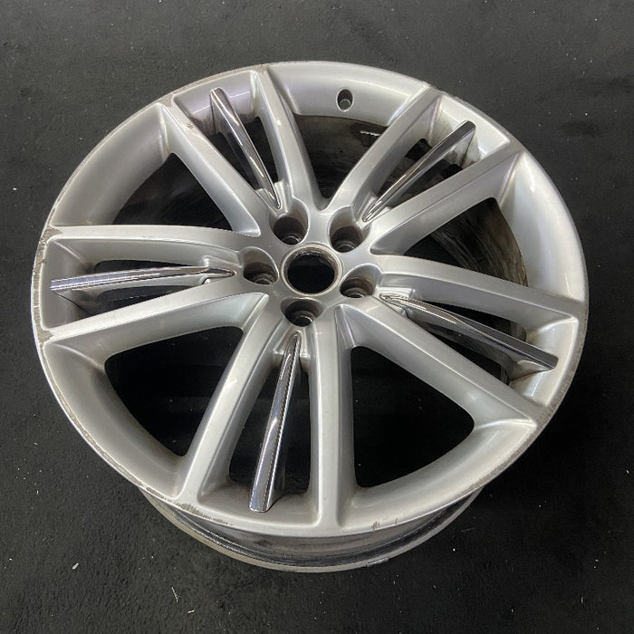 20" XK 09 20x8.5 5 tri-spoke chrome accents dark gray Original OEM Wheel Rim