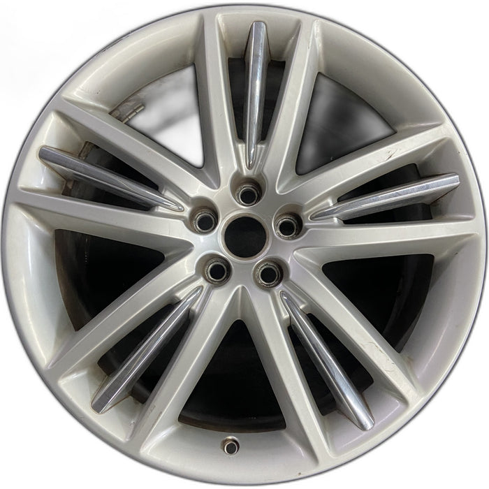 20" XK 09 , 20x9.5, 5 tri-spoke , silver Original OEM Wheel Rim - Front View