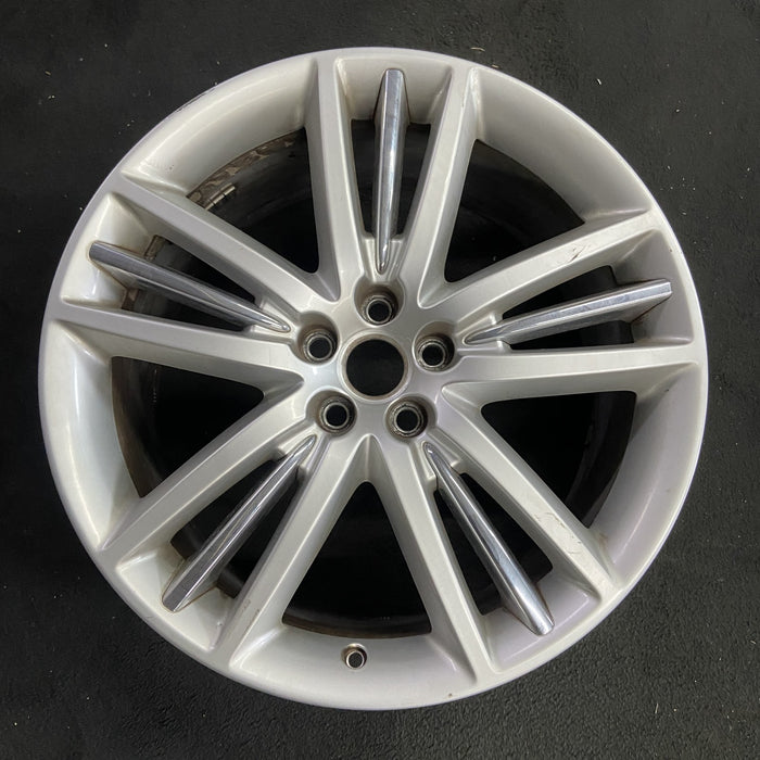 20" XK 09 , 20x9.5, 5 tri-spoke , silver Original OEM Wheel Rim - Angle View