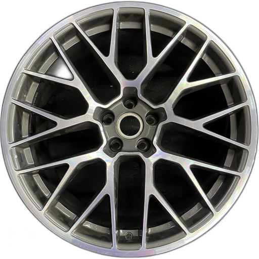 20" PORSCHE MACAN 15-16 20x10, 20 spoke, titanium finish Original OEM Wheel Rim - Front View