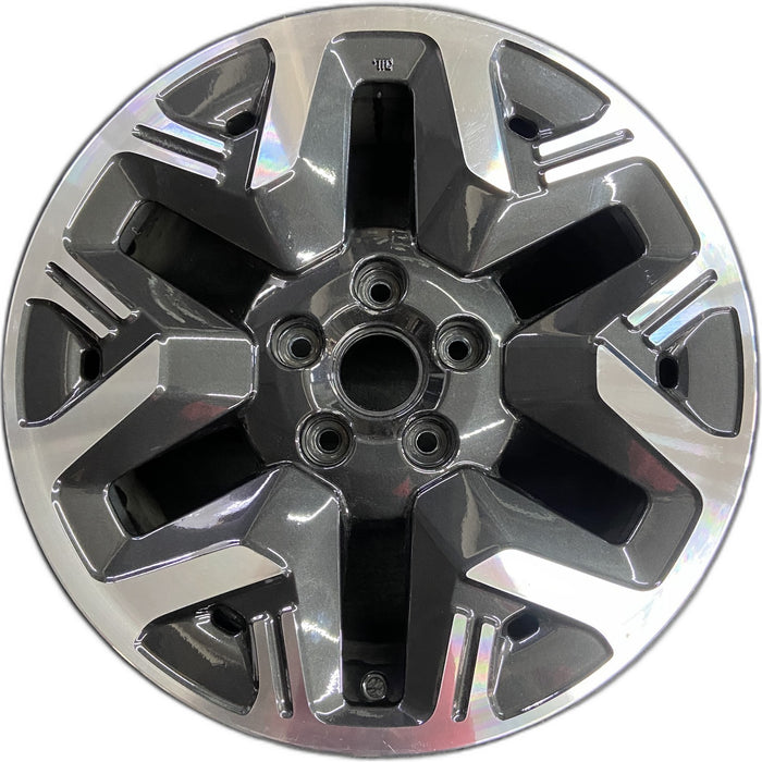 17" FORESTER 25-26 17x7, 6 spoke Original OEM Wheel Rim - MACHINED CHARCOAL - Front View