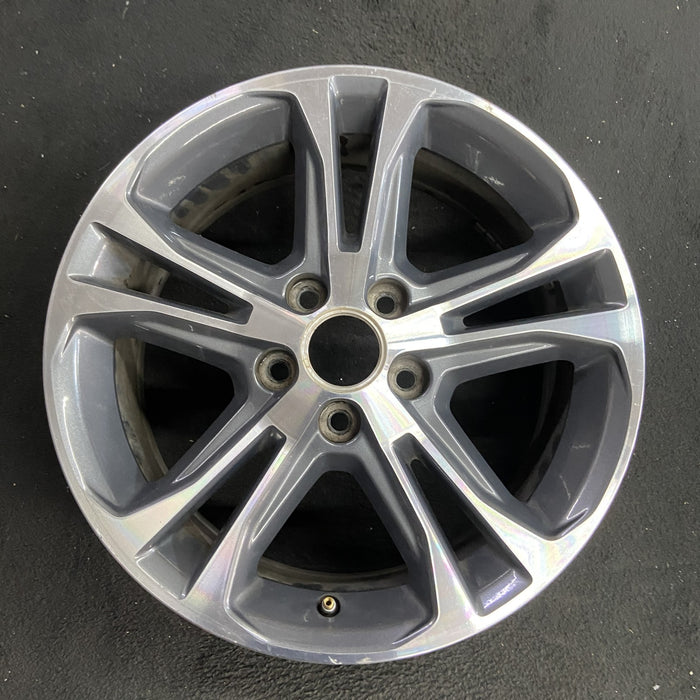 17" MUSTANG 13 17x7 , machined edges , machined cap surround Original OEM Wheel - Angle View