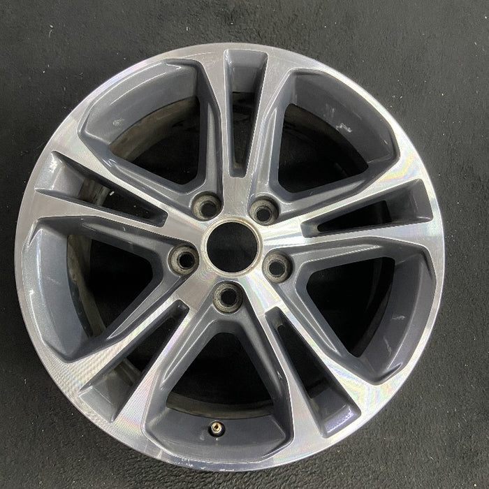 17" MUSTANG 13 17x7 aluminum 5 split spoke TPMS machined edges inlay machined cap surround Original OEM Wheel Rim