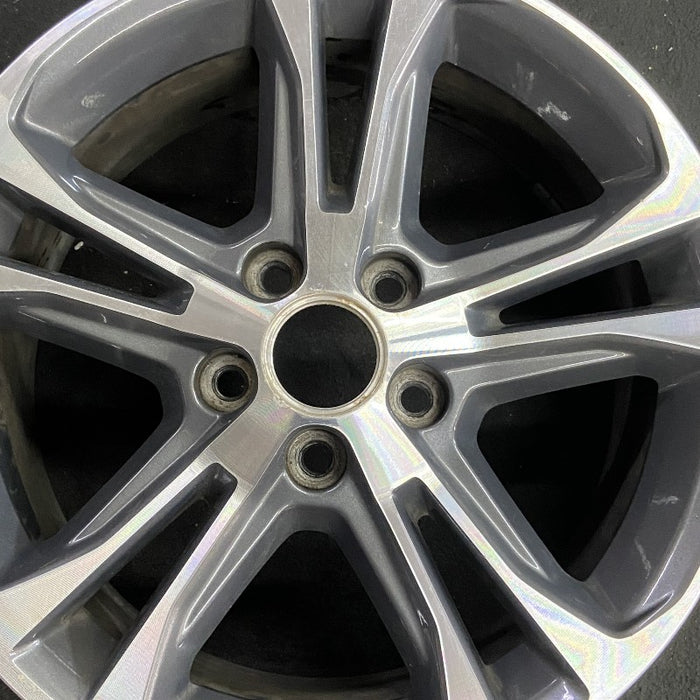 17" MUSTANG 13 17x7 aluminum 5 split spoke TPMS machined edges inlay machined cap surround Original OEM Wheel Rim