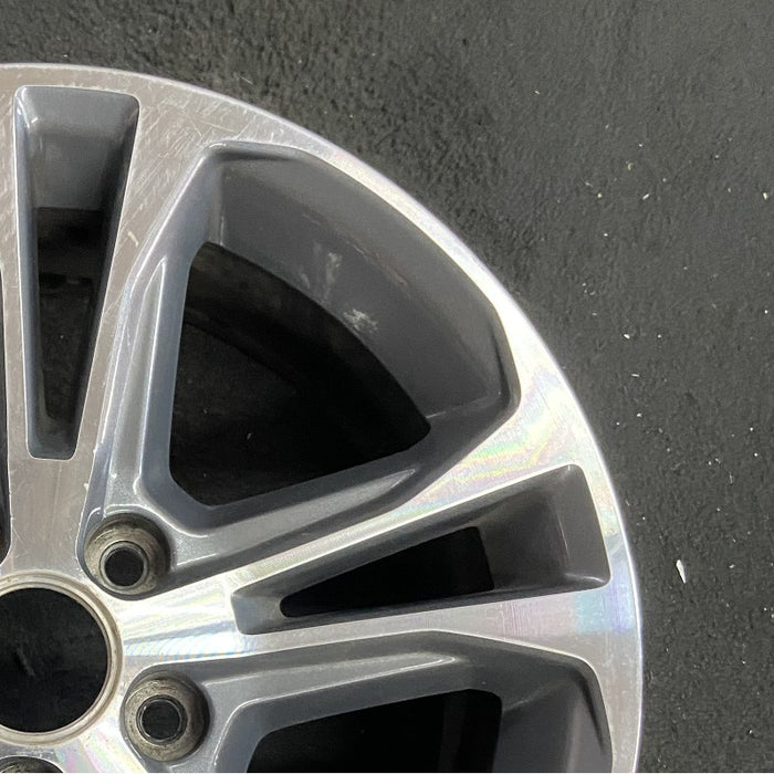 17" MUSTANG 13 17x7 aluminum 5 split spoke TPMS machined edges inlay machined cap surround Original OEM Wheel Rim