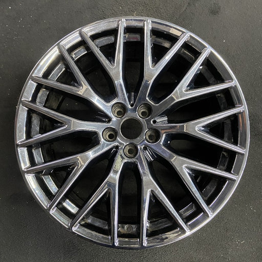 20" 530e 18-20 20x8 10 spoke Y spoke black liquid black Original OEM Wheel Rim - Front View