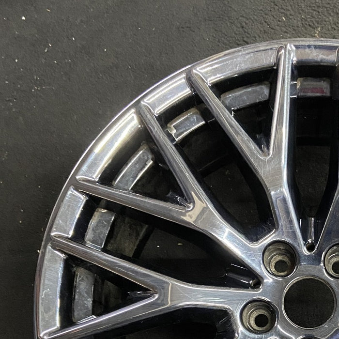 20" 530e 18-20 20x8 10 spoke Y spoke black liquid black Original OEM Wheel Rim - Side Profile