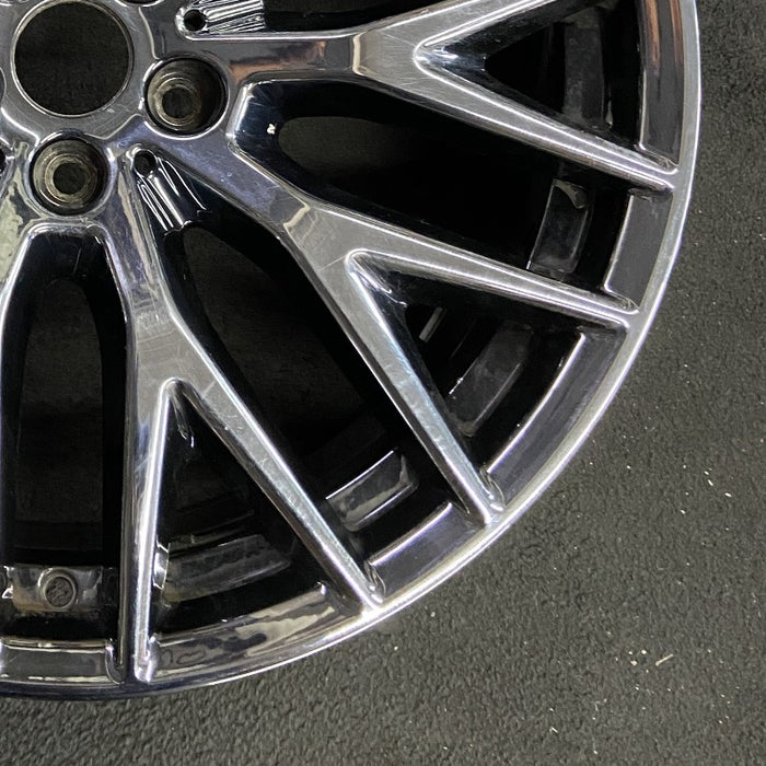 20" 530e 18-20 20x8 10 spoke Y spoke black liquid black Original OEM Wheel Rim - Back View