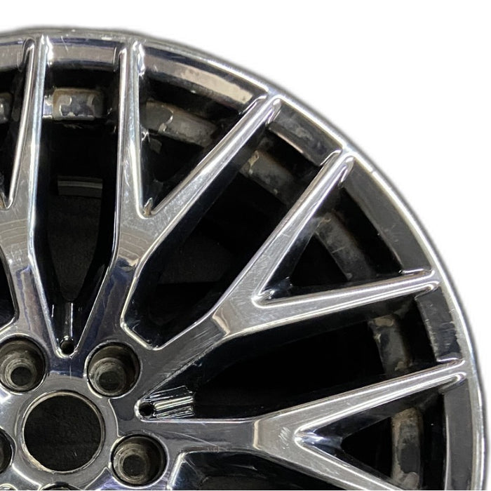 20" 530e 18-20 20x8 10 spoke Y spoke black liquid black Original OEM Wheel Rim - Side Profile