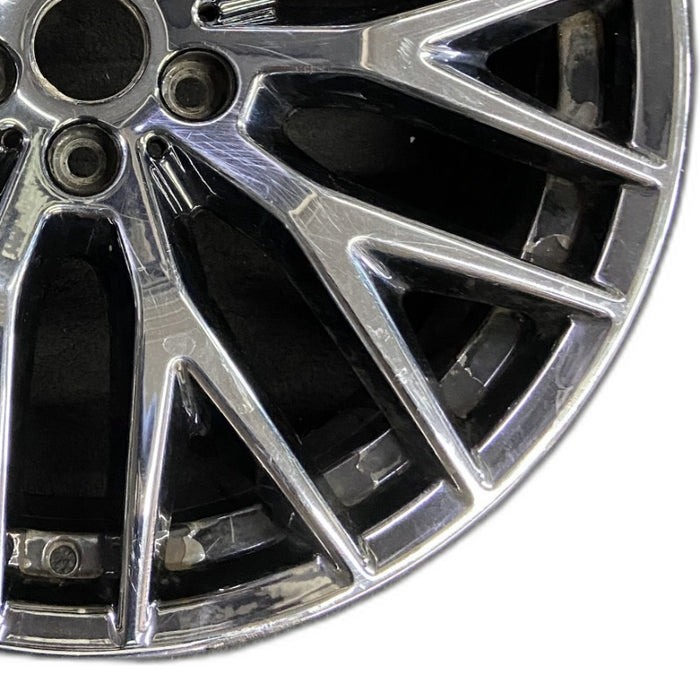 20" 530e 18-20 20x8 10 spoke Y spoke black liquid black Original OEM Wheel Rim - Close-Up Detail