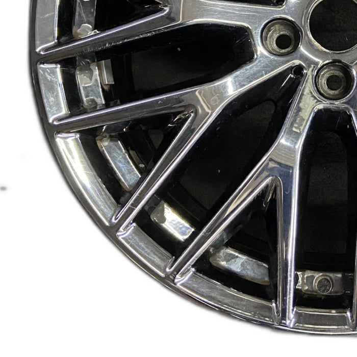 20" 530e 18-20 20x8 10 spoke Y spoke black liquid black Original OEM Wheel Rim - Back View