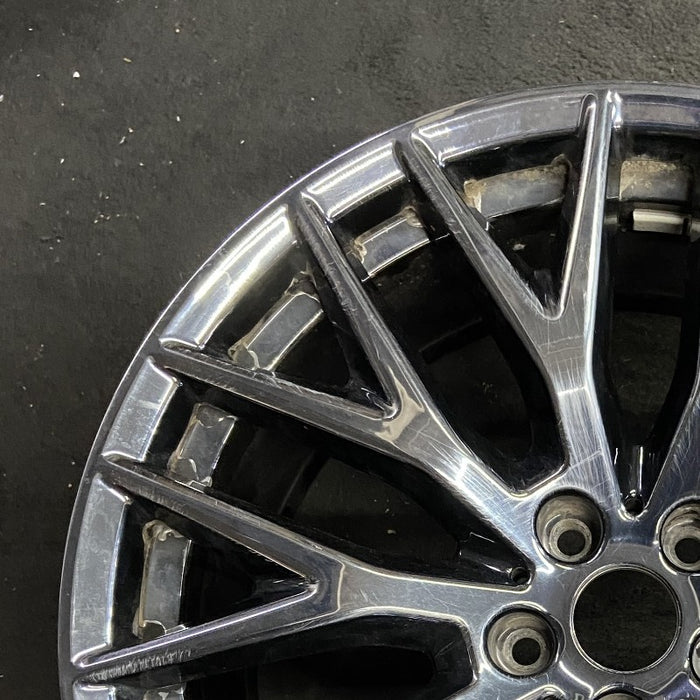 20" 530e 18-20 20x9 10 spoke Y spoke black liquid black Original OEM Wheel Rim - Side Profile