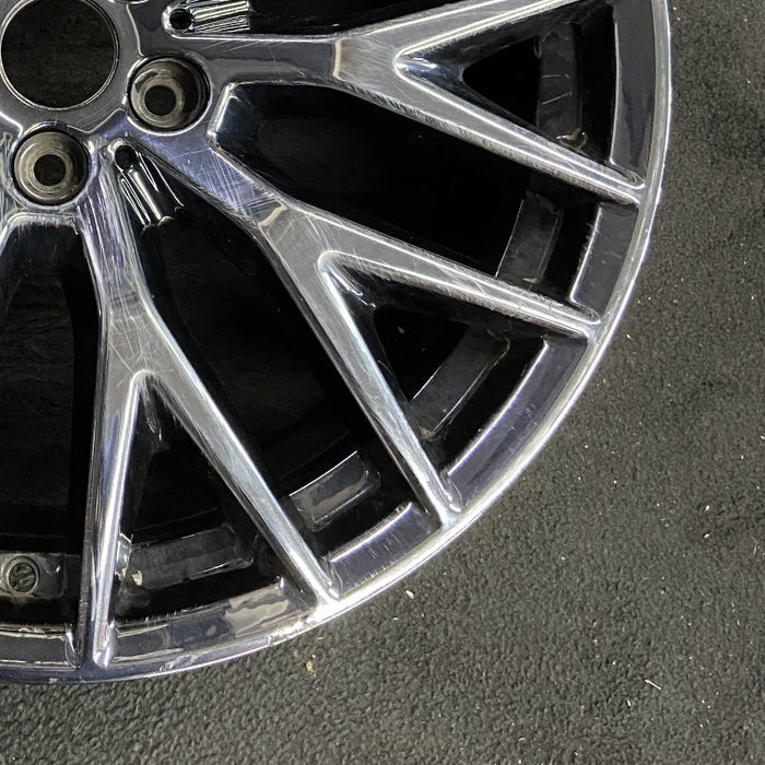 20" 530e 18-20 20x9 10 spoke Y spoke black liquid black Original OEM Wheel Rim - Back View