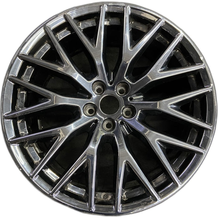 20" 530e 18-20 20x9 10 spoke Y spoke black liquid black Original OEM Wheel Rim - Front View