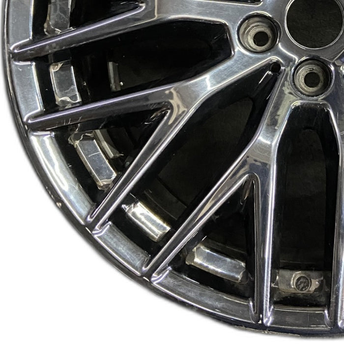 20" 530e 18-20 20x9 10 spoke Y spoke black liquid black Original OEM Wheel Rim - Back View
