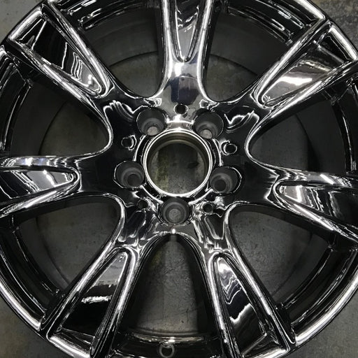 17" MERCEDES C-CLASS 09 204 Type; C350 17x8.5 7 spoke Original OEM Wheel Rim - Angle View